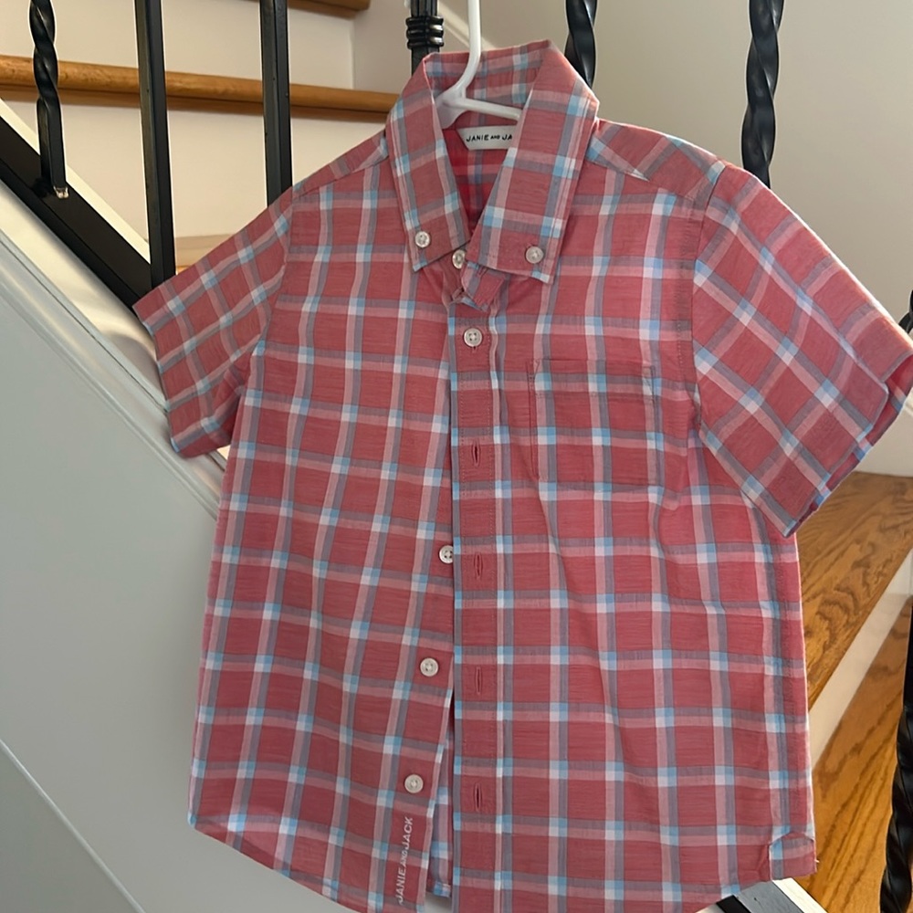 Janie and Jack, short sleeve button-down shirt